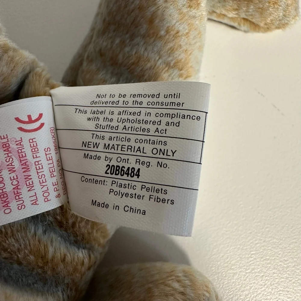 Ty Beanie Baby 1999 Signature Bear Plush Toy Gold Mint Canadian Tush Tag NWT NEW